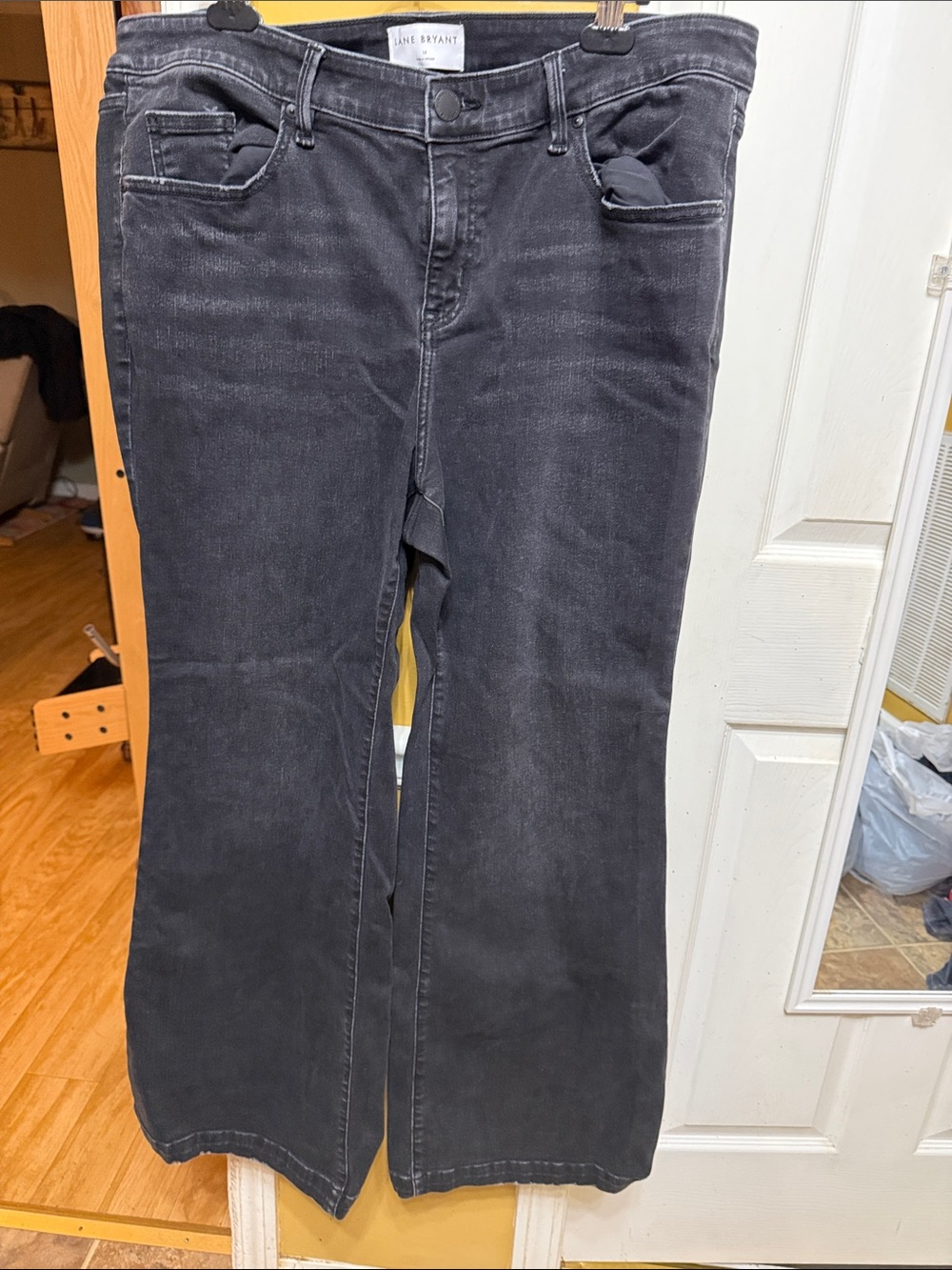 Lane Bryant Black Wide Leg Flare Jeans